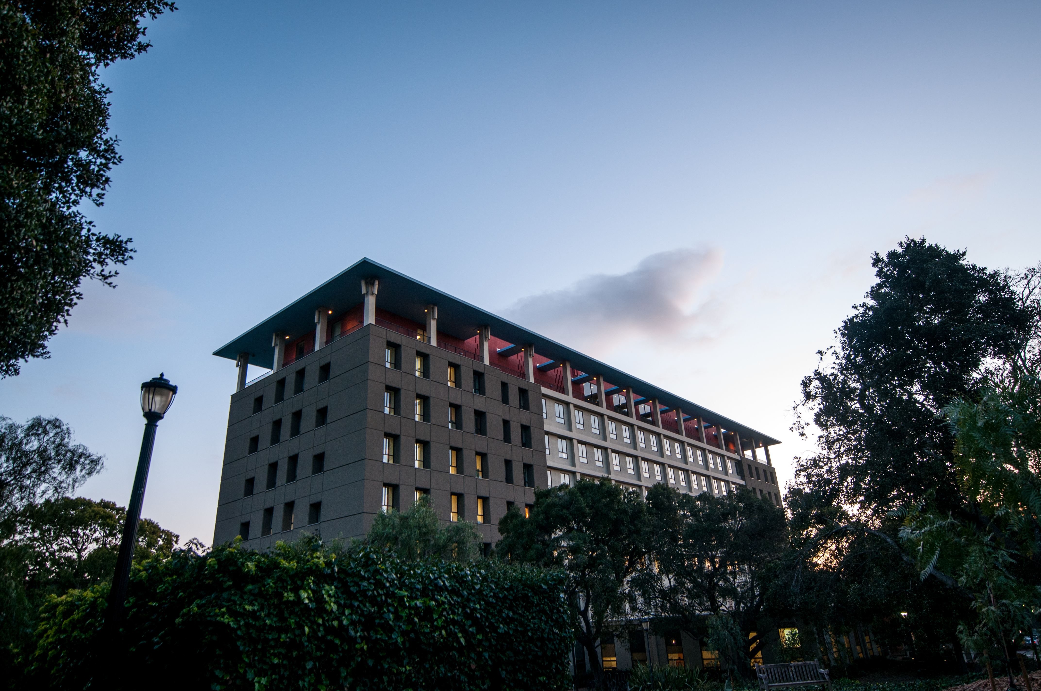 Low angle photo of Social Sciences building.